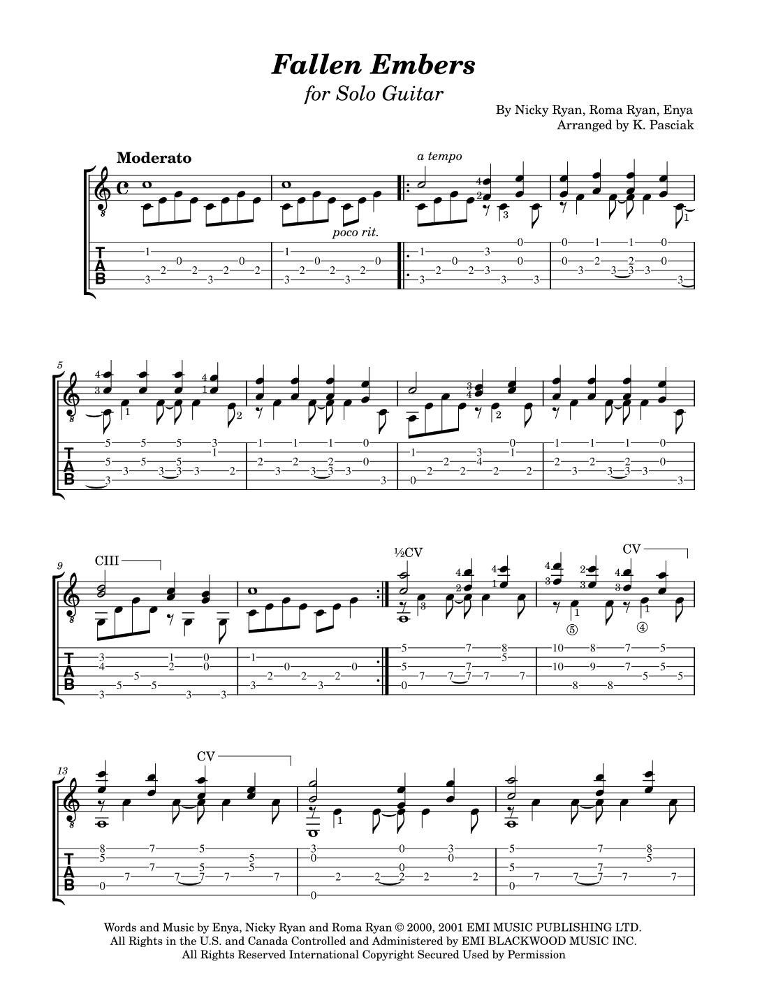 Fallen Embers (arr. Kenneth Pasciak)