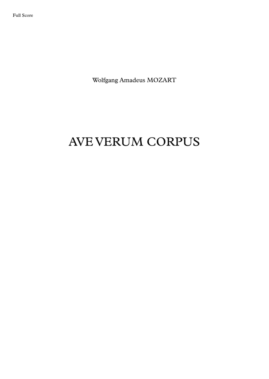 Ave verum corpus - W.A. Mozart (arr. Jope)