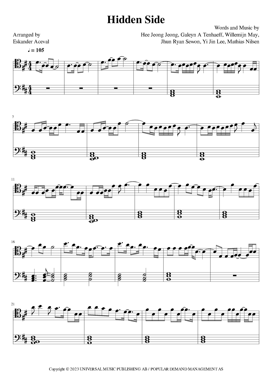 Hidden Side (arr. Eskander Aceval)