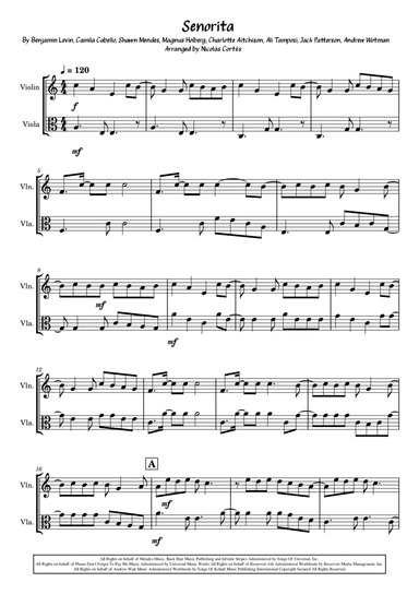 Senorita (arr. Nicolás Cortés Castillo)