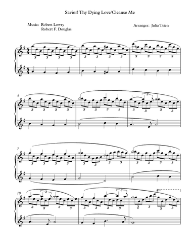 Savior! The Dying Love Medley, piano solo (arr. julia tsien)