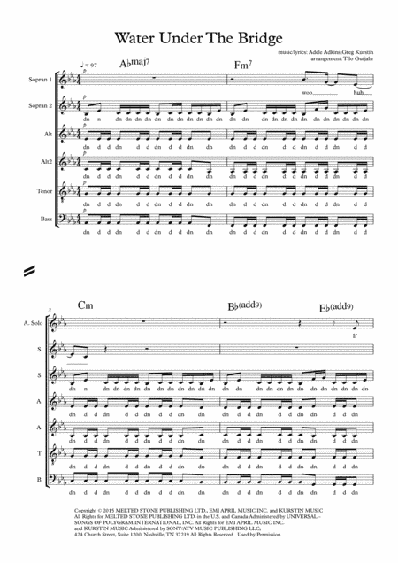 Water Under The Bridge (arr. Tilo Gutjahr)