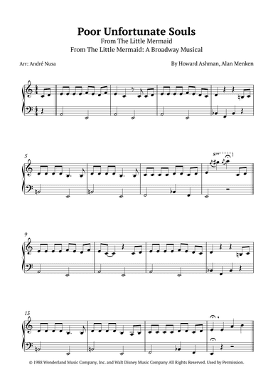 Poor Unfortunate Souls (arr. André Nusa)