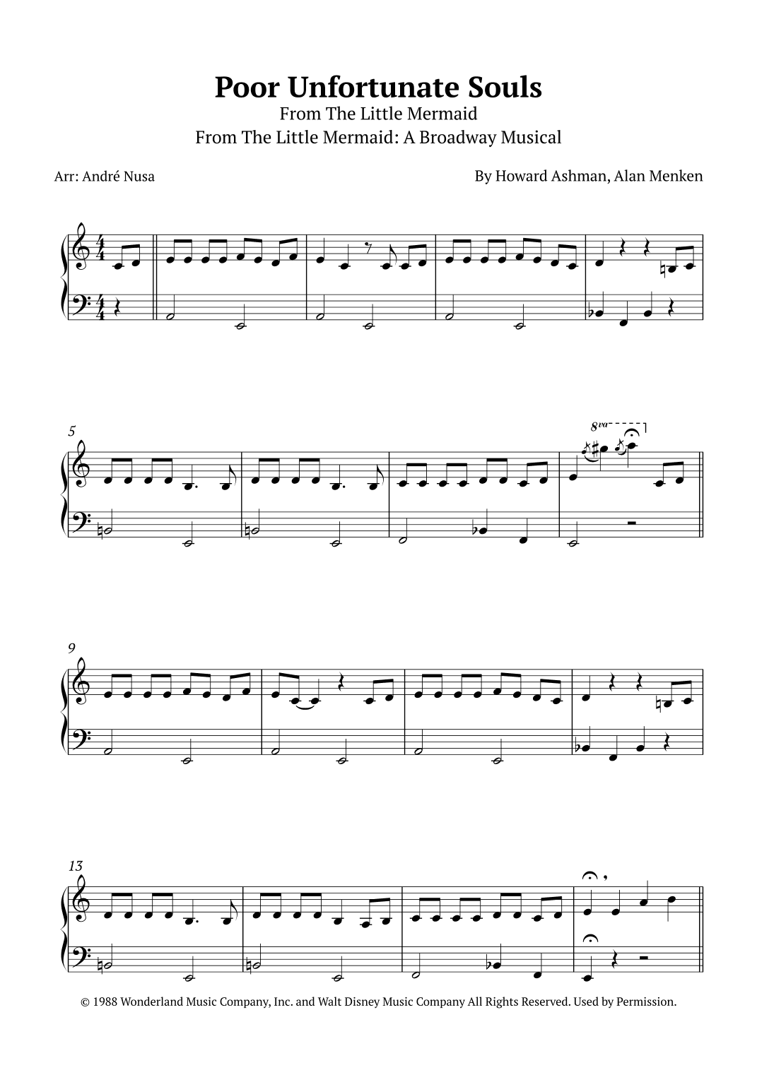 Poor Unfortunate Souls (arr. André Nusa)