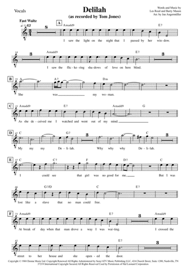 Delilah (arr. Jan Angermüller)