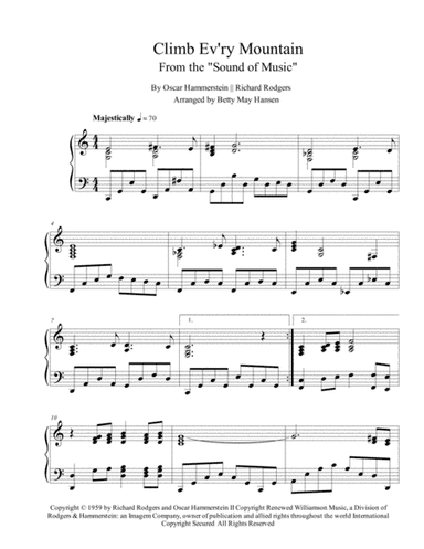 Climb Ev'ry Mountain (arr. Betty May Hansen)