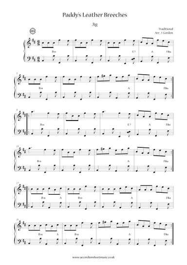 Paddy's Leather Breeches (arr. Julia Gordon)