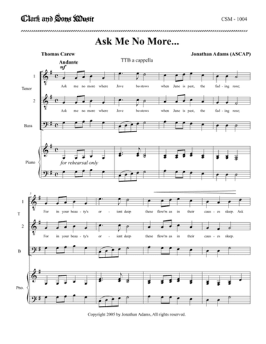 Ask Me No More