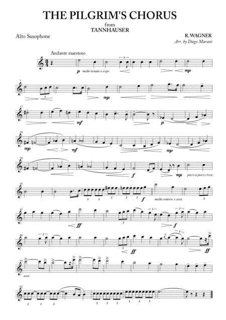The Pilgrim's Chorus for Saxophone Quartet (arr. Diego Marani)