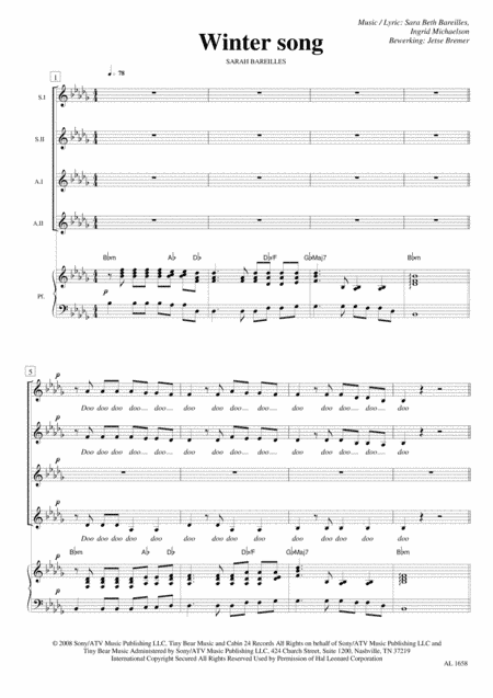 Winter Song (arr. Jetse Bremer)
