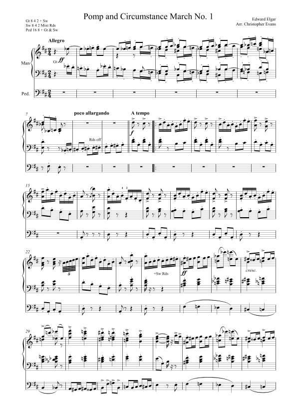 Pomp and Circumstance March No 1 (arr. Christopher Evans)