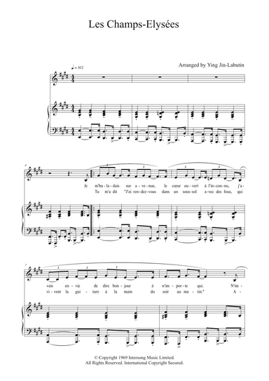 Champs Elysees (arr. Ying Jin-Labutin)