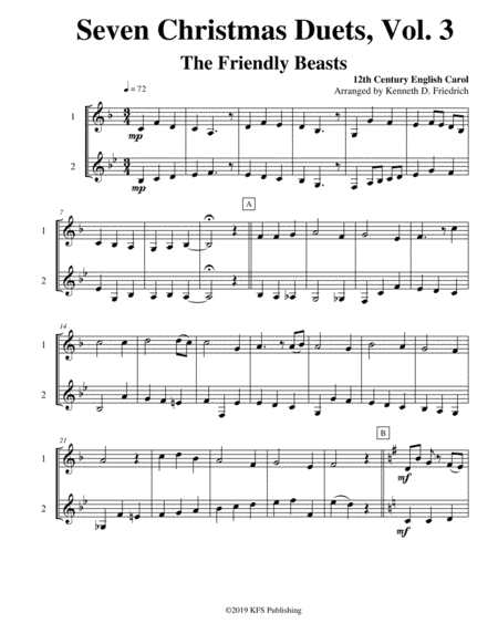 Seven Christmas Duets, Vol. 3 (arr. Kenneth D. Friedrich)