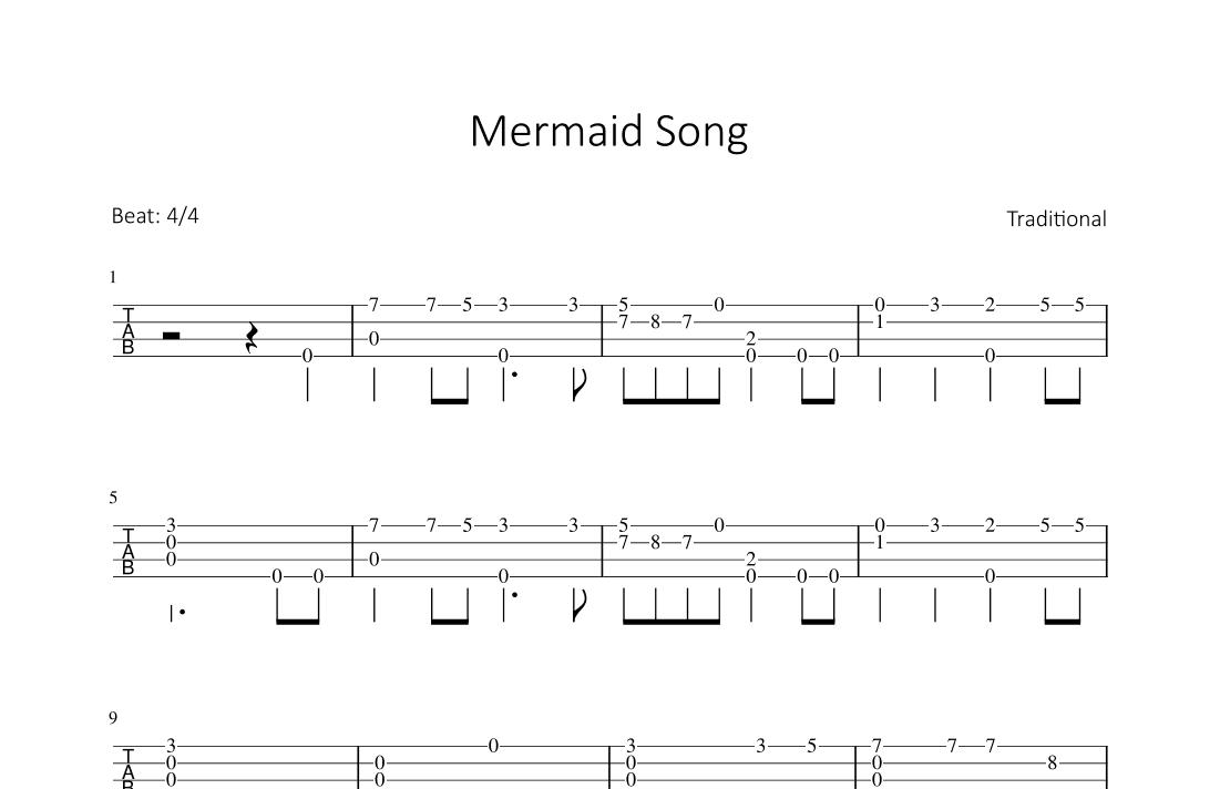 Mermaid Song (arr. Bettina Schipp)