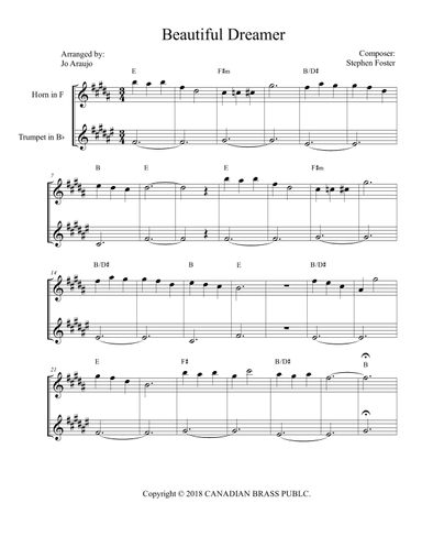 BEAUTIFUL DREAMER (arr. JO ARAÚJO)