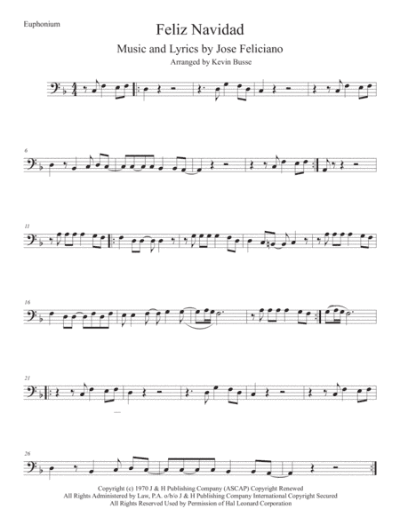 Feliz Navidad (arr. Kevin Busse)