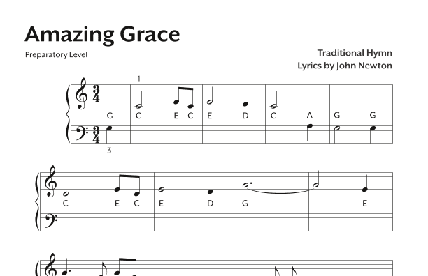 Amazing Grace (arr. Joseph Hoffman, Hoffman Academy)