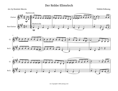 Der Rebbe Elimelech (the Rebbe Elimelech) (arr. Dominic Meccia)