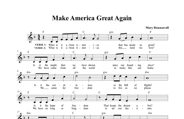Make America Great Again (Lead Sheet)