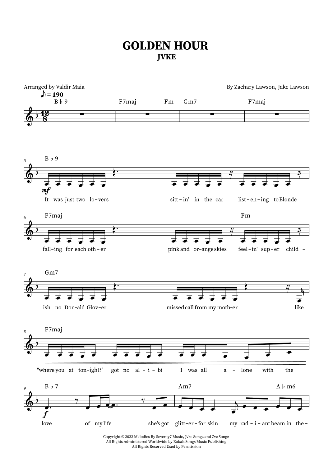 Golden Hour (arr. Valdir Maia)