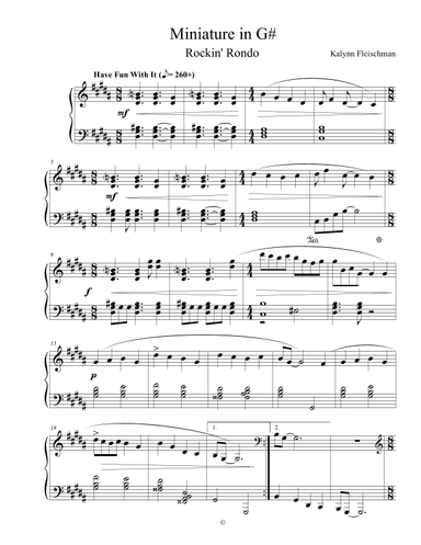 Miniature in G#: Rockin' Rondo