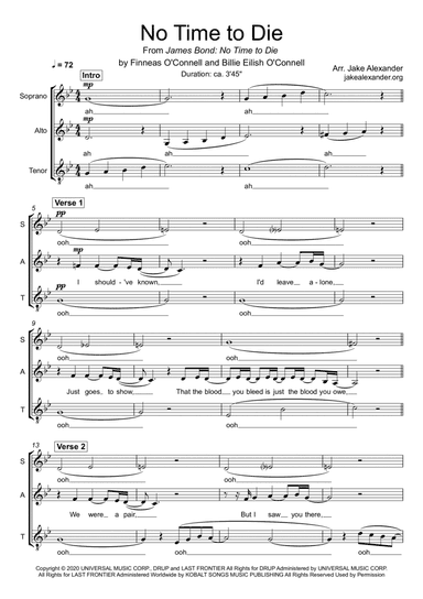 No Time To Die (arr. Jake Alexander)