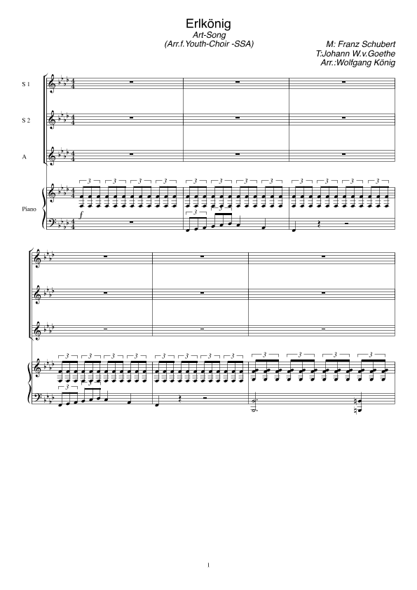 Erlkönig (arr. Wolfgang König)