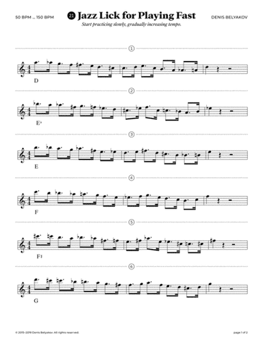 Jazz Lick #21 for Playing Fast