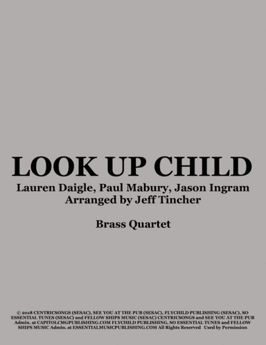 Look Up Child (arr. Jeff Tincher)