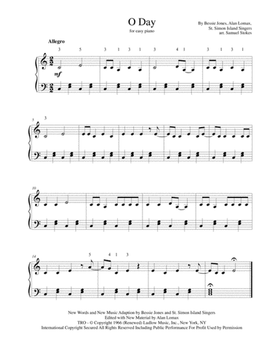O Day (arr. Samuel Stokes)