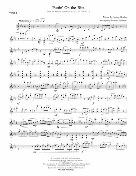 Puttin' On The Ritz (arr. Edward Kalendar)