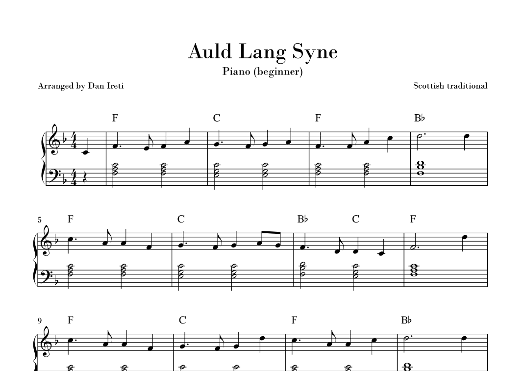Auld Lang Syne (arr. Dan Ireti)