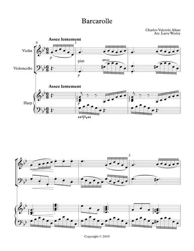 Barcarolle Trio (arr. Larry Wesley)