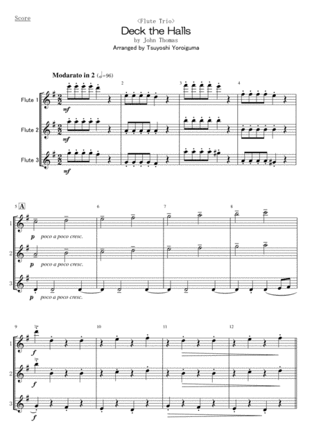 Deck the Halls (arr. Tsuyoshi Yoroiguma)