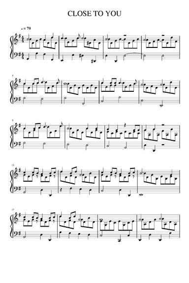 (they Long To Be) Close To You (arr. Hal David)