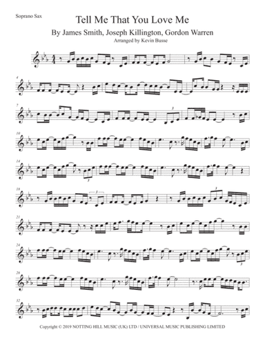 Tell Me That You Love Me (arr. Kevin Busse)
