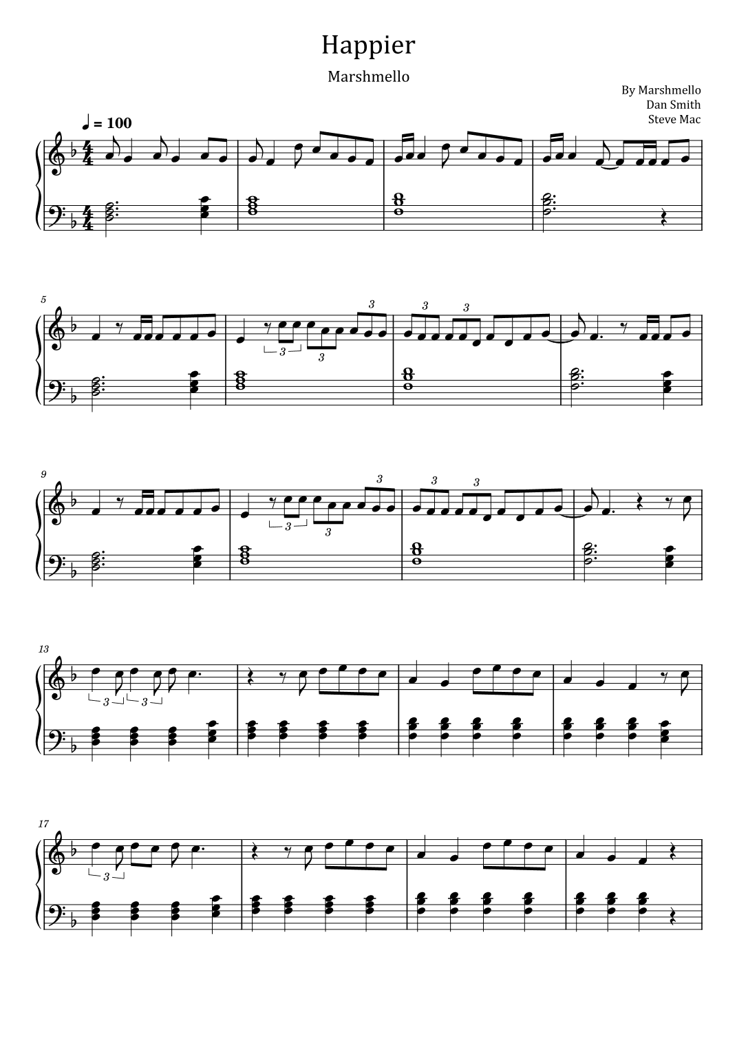 Happier (arr. poon)