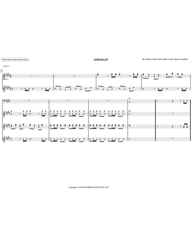 Overture From William Tell (rossini Arr.) (arr. juan carlos esteve /Gran Coda)