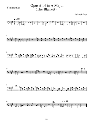 Concerto #8 Opus #14 (The Blanket) 2nd movement