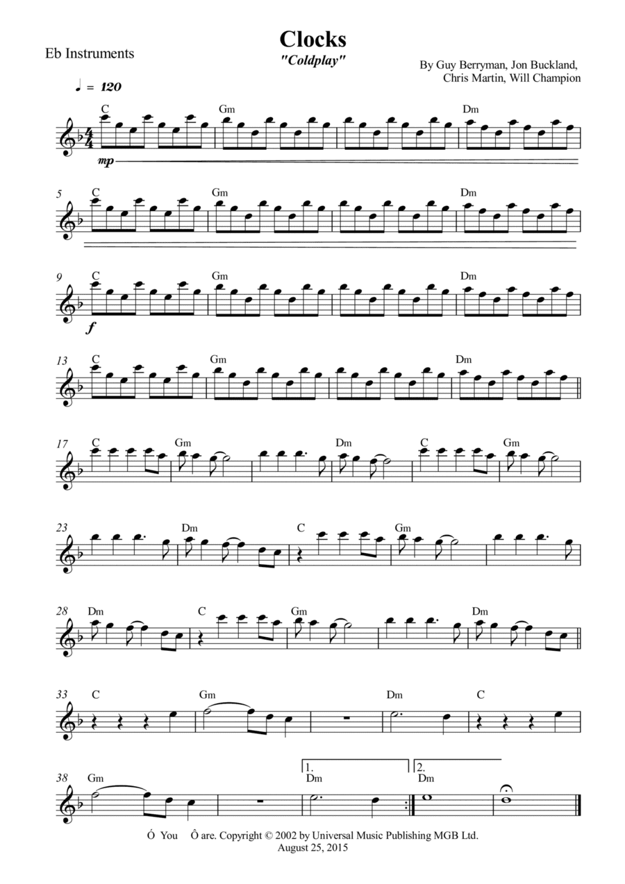 Clocks (arr. Wesley S. SIlva)