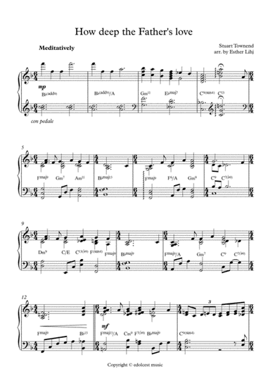 How Deep The Father's Love For Us (arr. Esther Lihj)