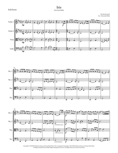 Iris (arr. Fernando Britto)