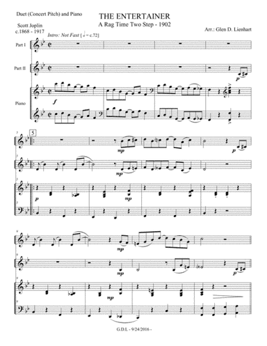 The Entertainer (arr. Glen D. Lienhart)