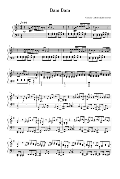 Bam Bam (arr. Camila Cabello Feat. Ed Sheeran)