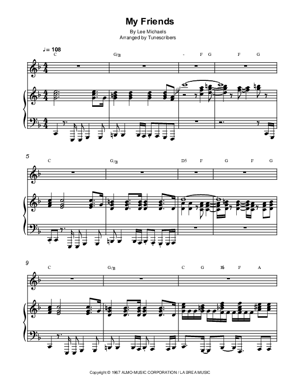 My Friends (arr. Tunescribers)