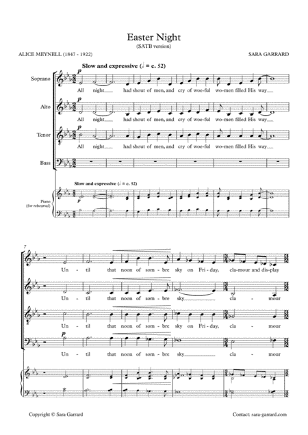 Easter Night (SATB)