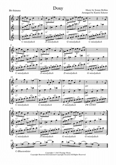 Doxy (arr. Katrin Scherer)