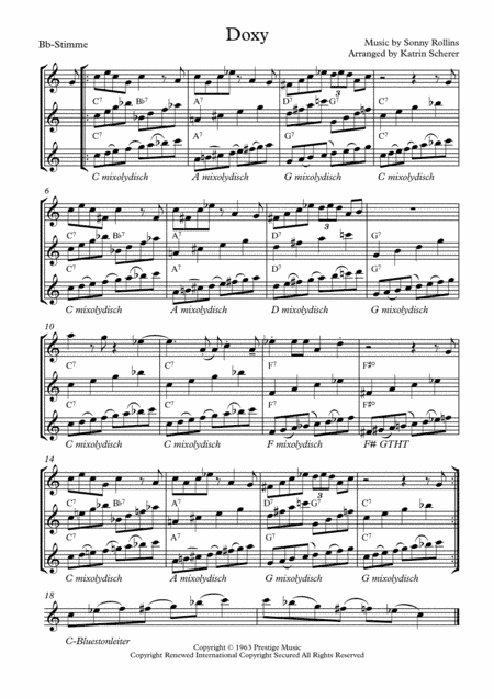 Doxy (arr. Katrin Scherer)
