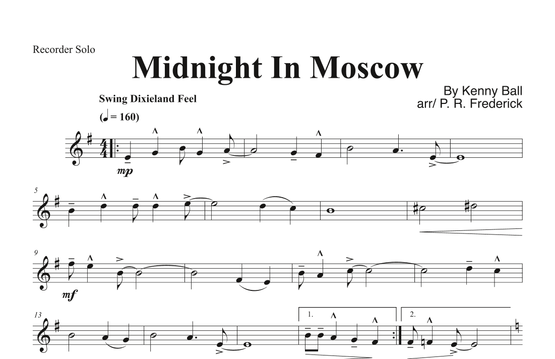Midnight In Moscow (arr. P. R. Frederick)