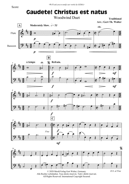 Gaudete! Christus Est Natus (arr. Gert Th. Walter)